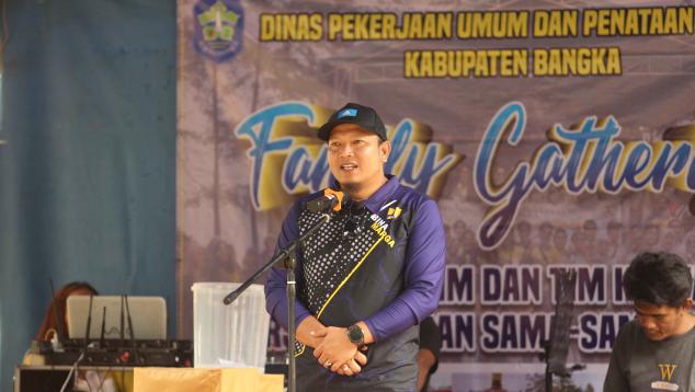 Pembukaan oleh Ismir Rachmaddininato, S.STP (Kepala dinas PUPR Kab. Bangka)
